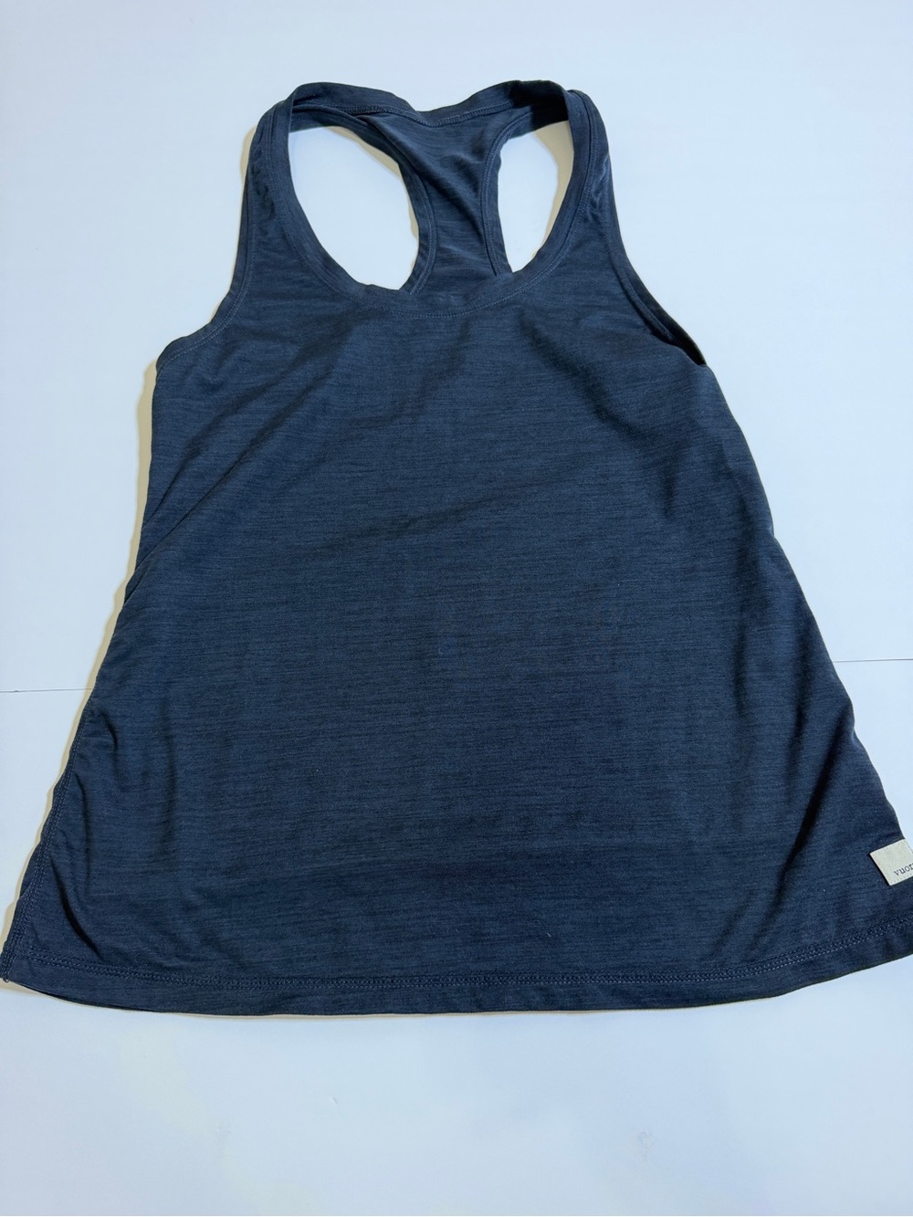 Vuori Lux Performance Tank Top Racerback Navy Blue Gray Size Small
